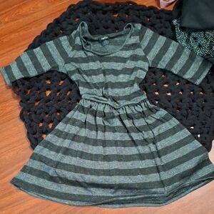 Striped Gathered Tshirt Dress